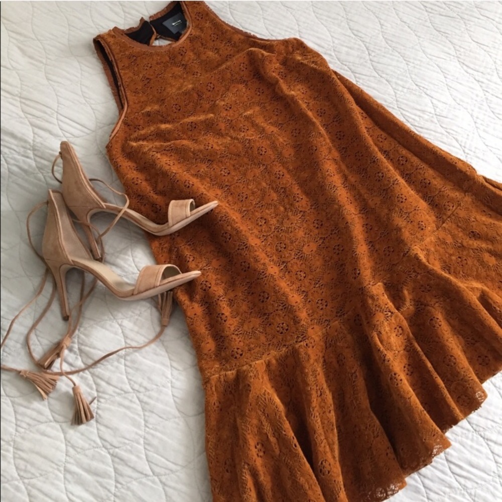 A-line suede dress - Size 2